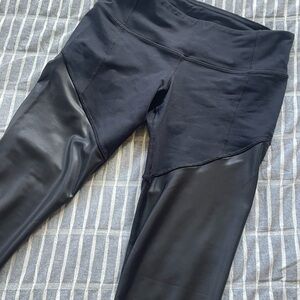 Vimmia Black Faux Leather Leggings
